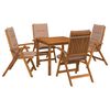 vidaXL Ensemble de salle &agrave; manger de jardin 5 pi&egrave;ces Naturel