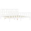 vidaXL Cadre de lit sans matelas blanc bois massif de pin