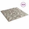 vidaXL Panneaux muraux 24 pcs b&eacute;ton 50x50 cm XPS 6 m&sup2; am&eacute;thyste