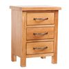 vidaXL Table de chevet avec 3 tiroirs 40x30x54 cm Bois de ch&ecirc;ne massif