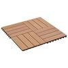 vidaXL Carreau de terrasse 11 pcs Teck 30 x 30 cm WPC