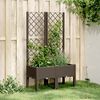 vidaXL Jardinière avec treillis marron 80x40x142 cm PP