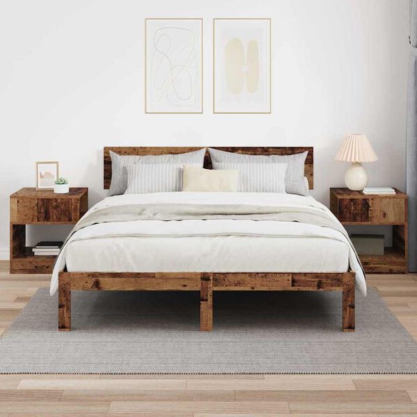 vidaXL Table d'appoint 2 pcs Bois ancien 40,5 x 40 x 45 cm