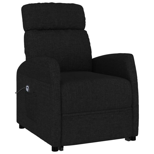 vidaXL Fauteuil Noir Tissu