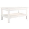 vidaXL Table basse Blanc 80x50x40 cm Bois massif de pin