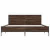 vidaXL Cadre de lit sans matelas ch&ecirc;ne marron 135x190 cm