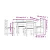 vidaXL Ensemble à manger de jardin 5 pcs bois massif Douglas