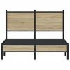 vidaXL Cadre de lit en m&eacute;tal sans matelas ch&ecirc;ne sonoma 120x190 cm