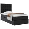 vidaXL Lit de Rangement avec matelas Noir 90 x 190 cm Cuir synth&eacute;tique