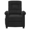 vidaXL Fauteuil de massage Noir Tissu microfibre