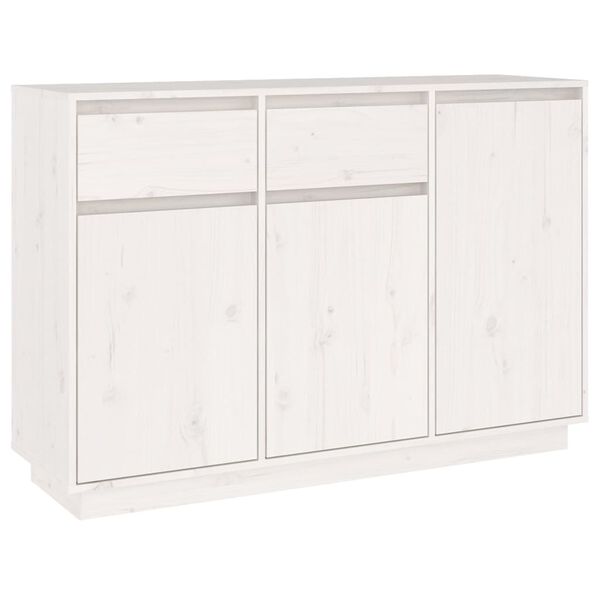 vidaXL Buffet blanc 110x34x75 cm bois massif de pin