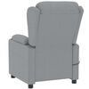 vidaXL Fauteuil de massage Gris clair Tissu