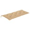 vidaXL Banc de jardin 2 places avec coussin 120 cm Bois d'eucalyptus