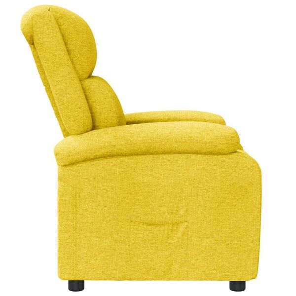 vidaXL Fauteuil inclinable Jaune Tissu