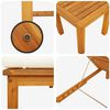 vidaXL Transat 3 pcs Marron 35 x 35 x 34cm Bois d'acacia massif
