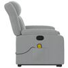 vidaXL Fauteuil de massage inclinable Gris clair Tissu
