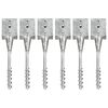 vidaXL Piquets au sol 6 pcs Argent&eacute; 12x12x56 cm Acier galvanis&eacute;