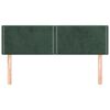 vidaXL T&ecirc;tes de lit 2 pcs Vert fonc&eacute; 72x5x78/88 cm Velours