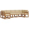 vidaXL Ensemble de canap&eacute;s d'ext&eacute;rieur 7 pcs Naturel et Beige