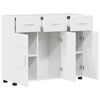 vidaXL Buffet avec &eacute;tag&egrave;re FLORIN Blanc brillant 88,5 x 30,5 x 73 cm