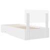 vidaXL Cadre de lit avec tiroir Blanc 75 x 190 cm Bois d'ingénierie