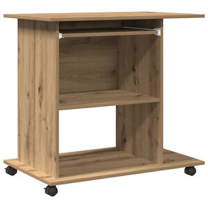 vidaXL Bureau d'ordinateur ch&ecirc;ne artisanal 80x50x75 cm bois ing&eacute;nierie