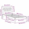vidaXL Cadre de lit avec t&ecirc;te de lit rembourr&eacute;e Marron 90 x 200 cm