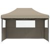 vidaXL Tente de f&ecirc;te Taupe 279 x 410 x 315 cm Tissu Oxford