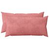 vidaXL Housse de coussin 2 pcs HEERLEN Rose 40 x 70 cm Velours