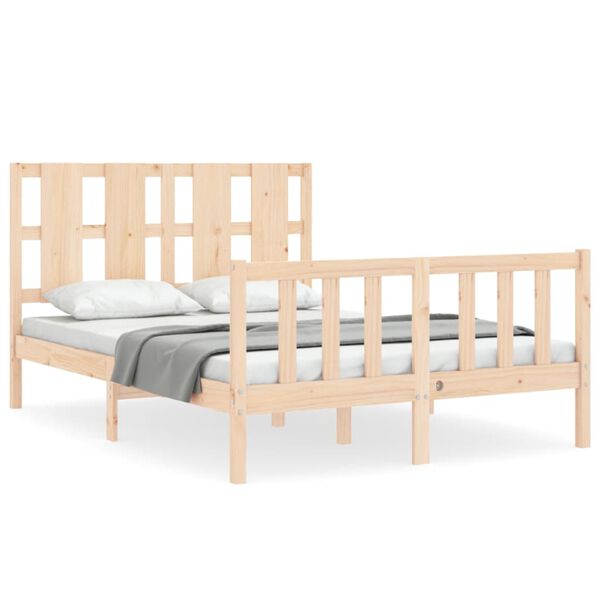 vidaXL Cadre de lit sans matelas 140x190 cm bois de pin massif
