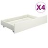 vidaXL Cadre de lit sans matelas blanc bois massif 140x200 cm