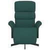 vidaXL Fauteuil inclinable avec repose-pieds vert fonc&eacute; tissu