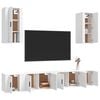 vidaXL Ensemble de meubles TV 6 pcs Blanc Bois d'ing&eacute;nierie