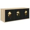 vidaXL Meuble TV mural BREMEN 102 x 33 x 40 cm Ch&ecirc;ne Sonoma