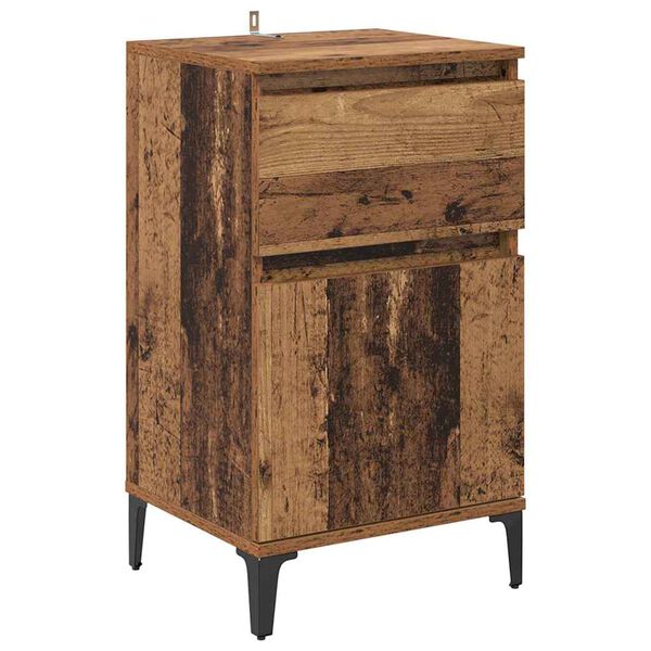 vidaXL Cabinet de chevet Bois ancien 40 x 35 x 70 cm Bois d'ing&eacute;nierie