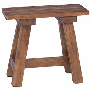 vidaXL banc Naturel 50,5 x 25 x 47,5 cm Bois massif d'acajou