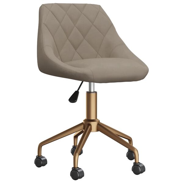 vidaXL Chaise pivotante de salle &agrave; manger Gris clair Velours