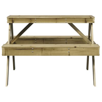 vidaXL Table de pique-nique blanc 105x134x75 cm bois massif de pin
