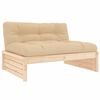 vidaXL Salon de jardin 5 pcs avec coussins bois massif