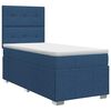 vidaXL Lit boxspring avec matelas Bleu 100 x 200 cm Tissu