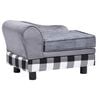 vidaXL Canap&eacute; pour chien Gris 57x34x36 cm Peluche