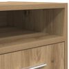 vidaXL Armoire avec roues chêne artisanal 33x38x60cm bois d'ingénierie