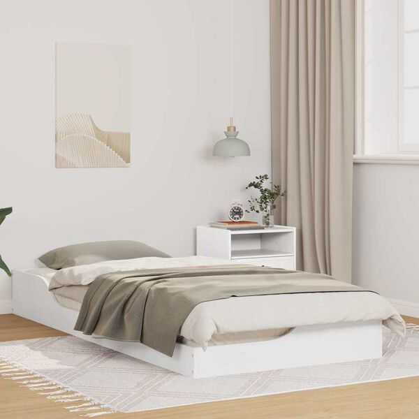 vidaXL Cadre de lit Blanc 80 x 200 cm Pin massif