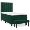 vidaXL Sommier &agrave; lattes de lit avec matelas Vert fonc&eacute; 100x200 cm