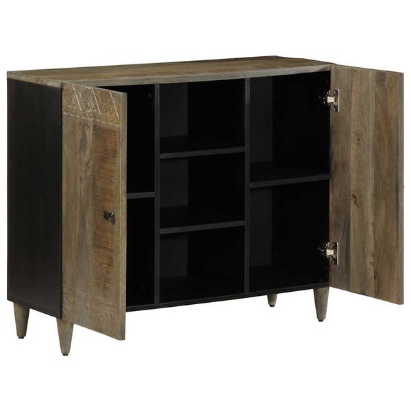 vidaXL Buffet 90x33x75 cm bois massif de manguier