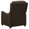 vidaXL Fauteuil électrique de massage Marron foncé Tissu