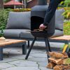 RedFire Chemin&eacute;e de jardin avec gril de barbecue Fuego grand Noir