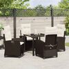 vidaXL Ensemble de salle &agrave; manger pour jardin 5 pcs Marron polyrotin