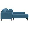 vidaXL Canap&eacute; 3 pcs Bleu 250 x 188 x 76 cm Velours