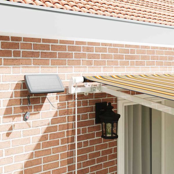 vidaXL Auvent R&eacute;tractable Multicolore 400 &times; 300 cm Tissu et acier